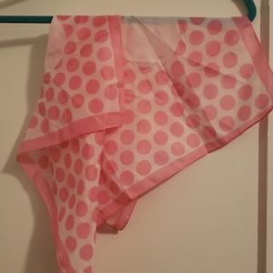 Retro Bubblegum Pink & White Scarf